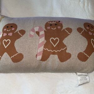 Cupcakes and Cashmere Christmas Gingerbread Man Pillow Large 23" x 16"